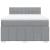 Pat box spring cu saltea, gri deschis, 140x190 cm, textil GartenMobel Dekor