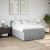 Pat box spring cu saltea, gri deschis, 140x190 cm, textil GartenMobel Dekor