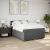 Pat box spring cu saltea, gri închis, 140x200 cm, textil GartenMobel Dekor