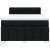 Pat box spring cu saltea, negru, 140x200 cm, textil GartenMobel Dekor