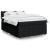 Pat box spring cu saltea, negru, 140x200 cm, textil GartenMobel Dekor