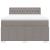 Pat continental cu saltea gri taupe 140x200 cm material textil GartenMobel Dekor