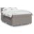 Pat continental cu saltea gri taupe 140x200 cm material textil GartenMobel Dekor