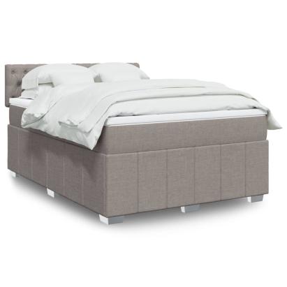 Pat continental cu saltea gri taupe 140x200 cm material textil GartenMobel Dekor