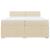 Pat box spring cu saltea, crem, 200x200 cm, textil GartenMobel Dekor