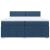 Pat box spring cu saltea, albastru, 200x200 cm, textil GartenMobel Dekor