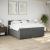 Pat box spring cu saltea, gri închis, 200x200 cm, textil GartenMobel Dekor