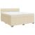 Pat box spring cu saltea, crem, 200x200 cm, textil GartenMobel Dekor