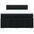 Pat box spring cu saltea, negru, 140x190 cm, textil GartenMobel Dekor