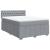 Pat box spring cu saltea, gri deschis, 140x190 cm, textil GartenMobel Dekor