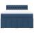 Pat continental cu saltea, albastru, 140x200cm, material textil GartenMobel Dekor
