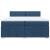 Pat box spring cu saltea, albastru, 200x200 cm, textil GartenMobel Dekor