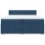 Pat box spring cu saltea, albastru, 200x200 cm, textil GartenMobel Dekor