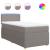 Pat box spring cu saltea, gri taupe, 90x190 cm, textil GartenMobel Dekor