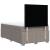 Pat box spring cu saltea, gri taupe, 120x200 cm, textil GartenMobel Dekor