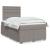 Pat box spring cu saltea, gri taupe, 120x200 cm, textil GartenMobel Dekor