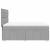 Pat box spring cu saltea, gri deschis, 140x190 cm, textil GartenMobel Dekor