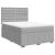 Pat box spring cu saltea, gri deschis, 140x190 cm, textil GartenMobel Dekor
