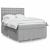 Pat box spring cu saltea, gri deschis, 140x190 cm, textil GartenMobel Dekor