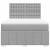 Pat box spring cu saltea, gri deschis, 140x190 cm, textil GartenMobel Dekor