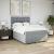 Pat box spring cu saltea, gri deschis, 140x190 cm, textil GartenMobel Dekor
