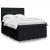 Pat box spring cu saltea, negru, 140x190 cm, textil GartenMobel Dekor