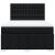 Pat box spring cu saltea, negru, 140x190 cm, textil GartenMobel Dekor