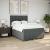 Pat box spring cu saltea, gri închis, 140x200 cm, textil GartenMobel Dekor