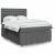 Pat box spring cu saltea, gri închis, 140x200 cm, textil GartenMobel Dekor