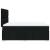 Pat box spring cu saltea, negru, 140x200 cm, textil GartenMobel Dekor