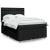 Pat box spring cu saltea, negru, 140x200 cm, textil GartenMobel Dekor