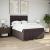 Pat continental cu saltea, maro închis, 140x200 cm, textil GartenMobel Dekor