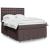 Pat continental cu saltea, maro închis, 140x200 cm, textil GartenMobel Dekor