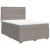 Pat continental cu saltea gri taupe 140x200 cm material textil GartenMobel Dekor
