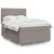 Pat continental cu saltea gri taupe 140x200 cm material textil GartenMobel Dekor
