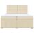 Pat box spring cu saltea, crem, 200x200 cm, textil GartenMobel Dekor