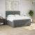 Pat box spring cu saltea, gri închis, 200x200 cm, textil GartenMobel Dekor