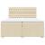 Pat box spring cu saltea, crem, 200x200 cm, textil GartenMobel Dekor