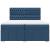 Pat box spring cu saltea, albastru, 200x200 cm, textil GartenMobel Dekor