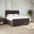 Pat box spring cu saltea, maro închis, 200x200 cm, textil GartenMobel Dekor