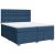 Pat box spring cu saltea, albastru, 200x200 cm, textil GartenMobel Dekor