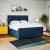 Pat box spring cu saltea, albastru, 200x200 cm, textil GartenMobel Dekor