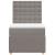 Pat box spring cu saltea, gri taupe, 90x190 cm, textil GartenMobel Dekor