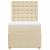 Pat box spring cu saltea, crem, 90x190 cm, textil GartenMobel Dekor