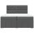 Pat box spring cu saltea, gri închis, 200x200 cm, textil GartenMobel Dekor