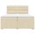 Pat box spring cu saltea, crem, 200x200 cm, textil GartenMobel Dekor