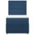 Pat box spring cu saltea, albastru, 80x200 cm, textil GartenMobel Dekor