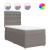 Pat box spring cu saltea, gri taupe, 90x190 cm, textil GartenMobel Dekor