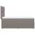Pat box spring cu saltea, gri taupe, 90x190 cm, textil GartenMobel Dekor