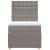 Pat box spring cu saltea, gri taupe, 90x190 cm, textil GartenMobel Dekor